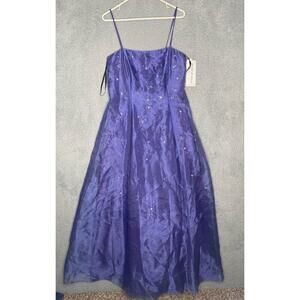 NWT Betsy&Adam Jaslene womens sleeveless purple iridescent fairy beaded dress 12